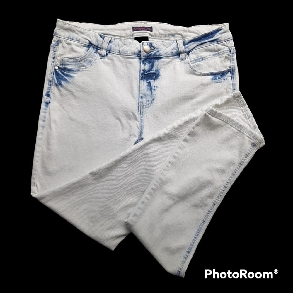 Material Girl Bleach Dye Jeans